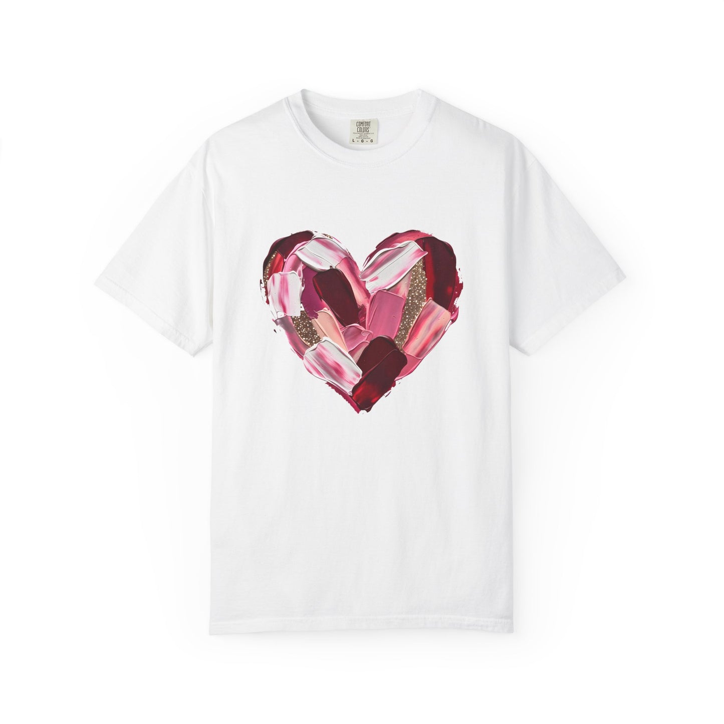 Comfort Colors® Abstract Painted Heart Valentine Graphic T-Shirt