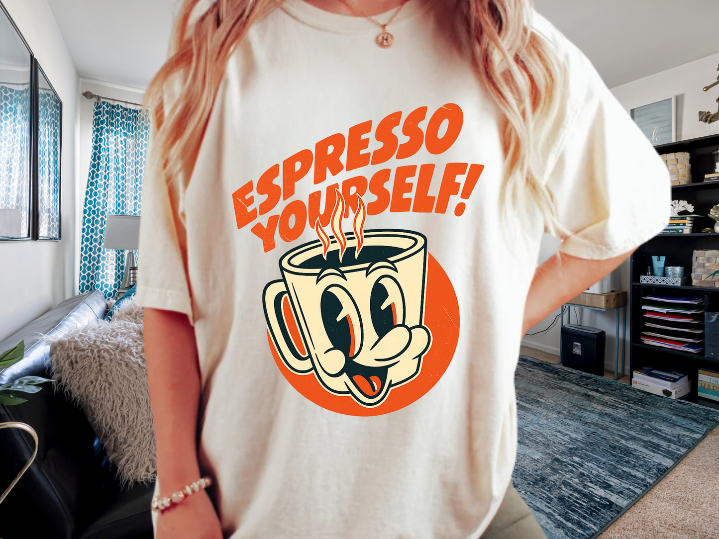 Espresso Yourself Retro Coffee T-Shirt - Funny Barista Tee