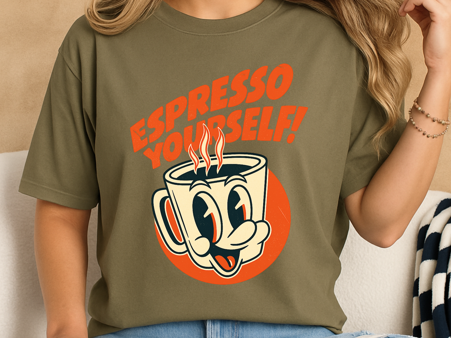 Espresso Yourself Retro Coffee T-Shirt - Funny Barista Tee