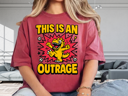 This Is an Outrage T-Shirt | Comfort Colors 1717 Retro Cartoon Graphic Tee