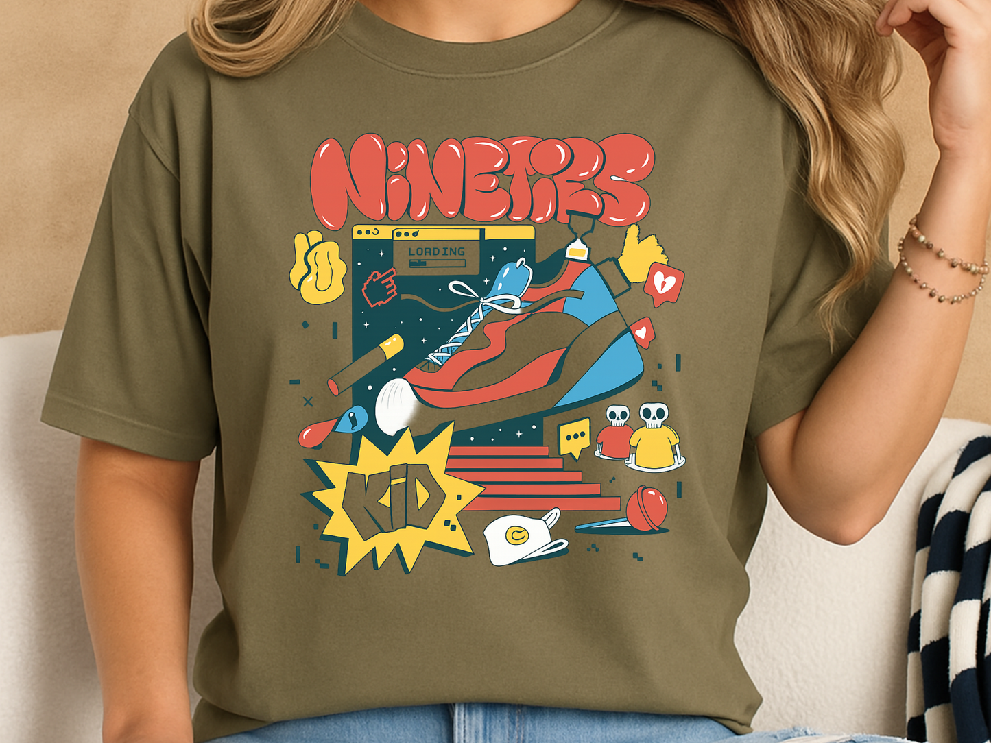 Nineties Kid Retro Graphic T-Shirt - Nostalgic 90s Tee