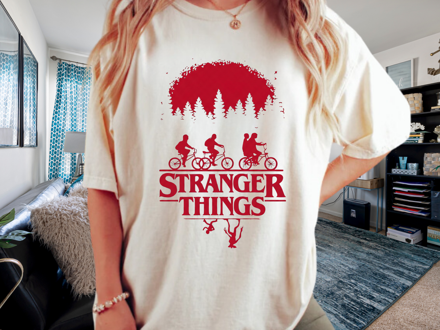 Stranger Things Upside Down T-Shirt Retro 80s Sci-Fi Graphic Comfort Colors 1717 Tee