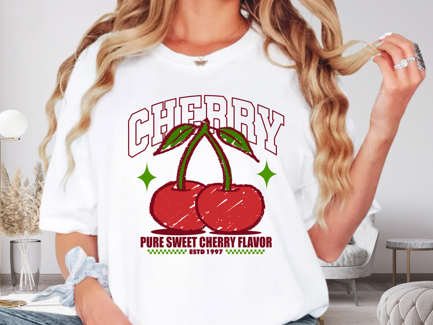 Cherry Retro T-Shirt Vintage Fruit Graphic Coquette Aesthetic Comfort Colors 1717 Tee