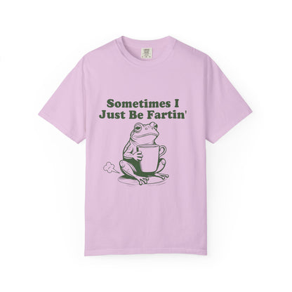 Funny 'Sometimes I Just Be Fartin' Frog T-Shirt | Relatable IBS Meme Tee | Comfort Colors® 1717