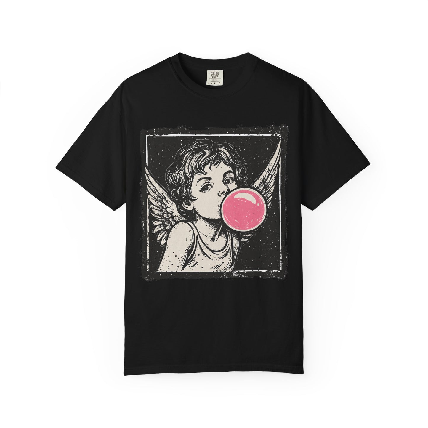 Retro 'Bubblegum Angel' Cherub T-Shirt | Grunge Coquette Aesthetic Tee | Comfort Colors® 1717