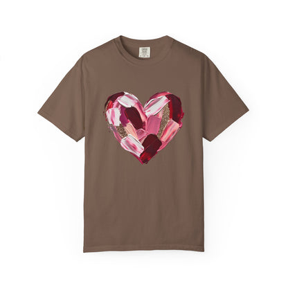 Comfort Colors® Abstract Painted Heart Valentine Graphic T-Shirt