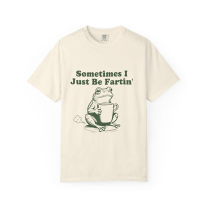 Funny 'Sometimes I Just Be Fartin' Frog T-Shirt | Relatable IBS Meme Tee | Comfort Colors® 1717