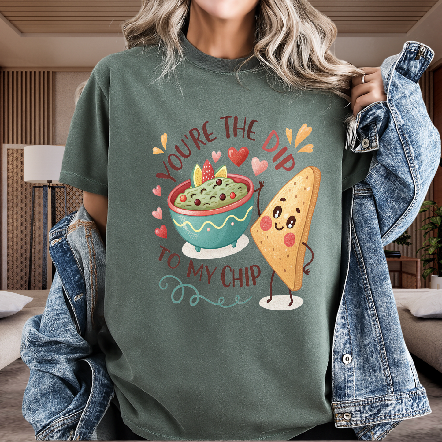 Cute 'You're The Dip To My Chip' T-Shirt | Funny Valentine's Foodie Gift | Comfort Colors® 1717