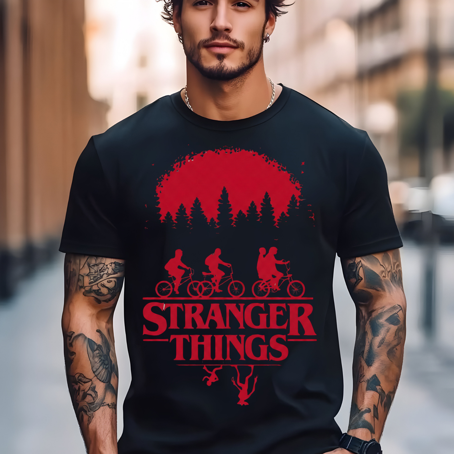 Stranger Things Upside Down T-Shirt Retro 80s Sci-Fi Graphic Comfort Colors 1717 Tee