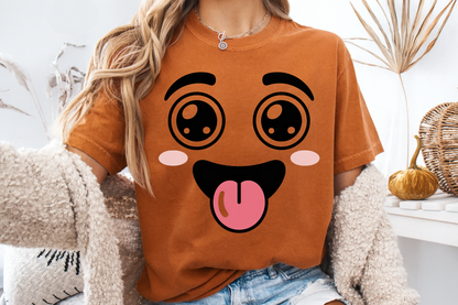 Funny Kawaii Anime Face T-Shirt | Cute Tongue Out Meme Tee | Comfort Colors® 1717