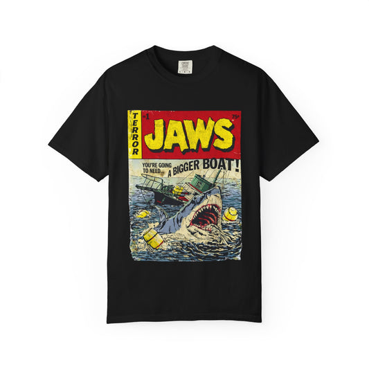 Vintage Shark Attack Comic T-Shirt – Retro Pulp Horror Cover Art | Comfort Colors 1717 Unisex Tee
