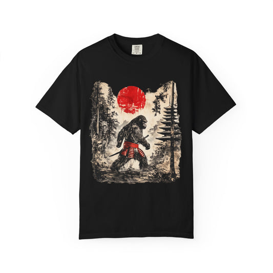 Samurai Bigfoot T-Shirt – Japanese Ukiyo-e Style Vintage Art | Comfort Colors 1717 Unisex Tee