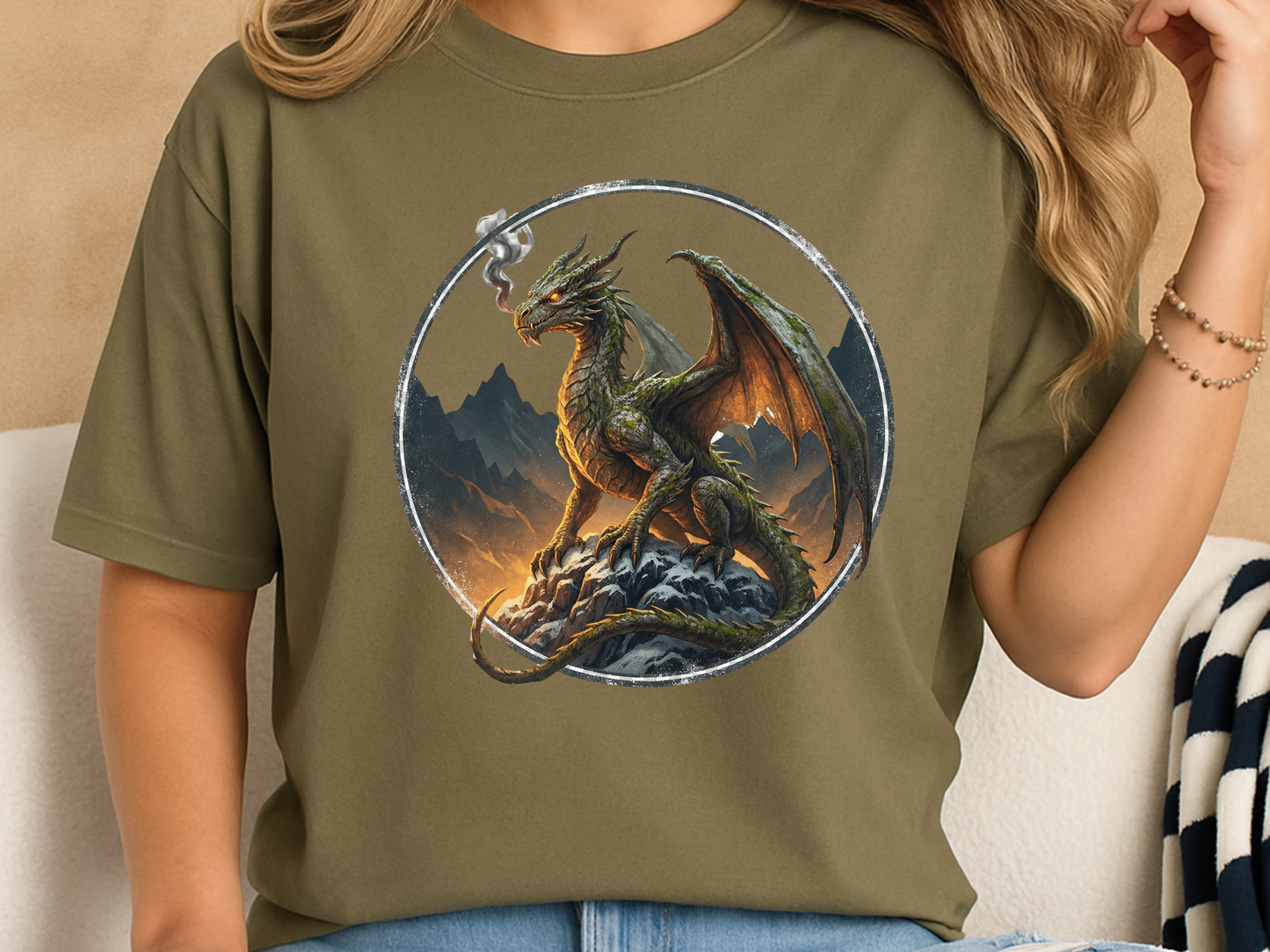 Epic Dragon Fantasy T-Shirt - Realistic RPG Graphic Tee