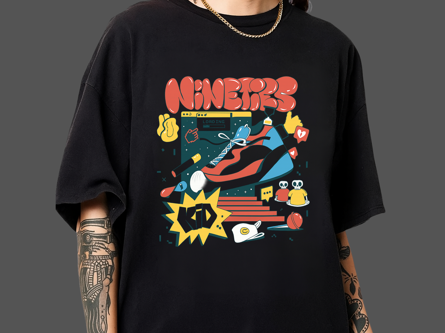 Nineties Kid Retro Graphic T-Shirt - Nostalgic 90s Tee