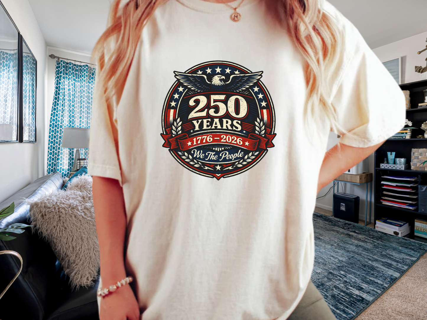 America 250 Years Anniversary T-Shirt | 1776-2026 We The People Eagle | Comfort Colors 1717 Patriotic Tee