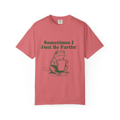 Funny 'Sometimes I Just Be Fartin' Frog T-Shirt | Relatable IBS Meme Tee | Comfort Colors® 1717