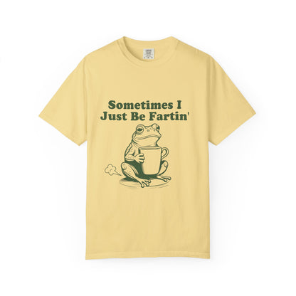 Funny 'Sometimes I Just Be Fartin' Frog T-Shirt | Relatable IBS Meme Tee | Comfort Colors® 1717