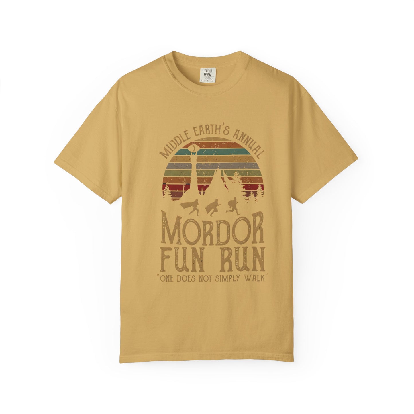 Mordor Fun Run Vintage T-Shirt - "One Does Not Simply Walk" Funny Fantasy Running Tee
