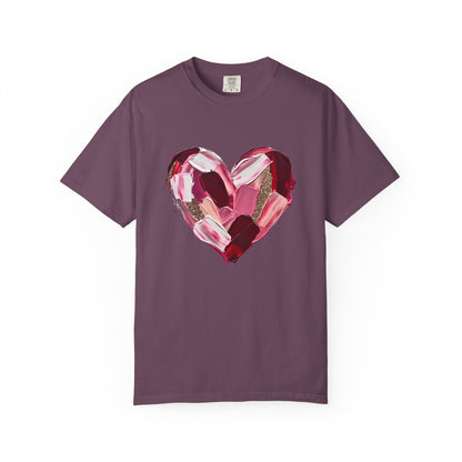 Comfort Colors® Abstract Painted Heart Valentine Graphic T-Shirt