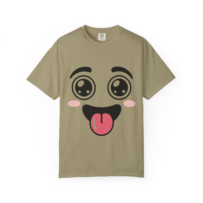 Funny Kawaii Anime Face T-Shirt | Cute Tongue Out Meme Tee | Comfort Colors® 1717