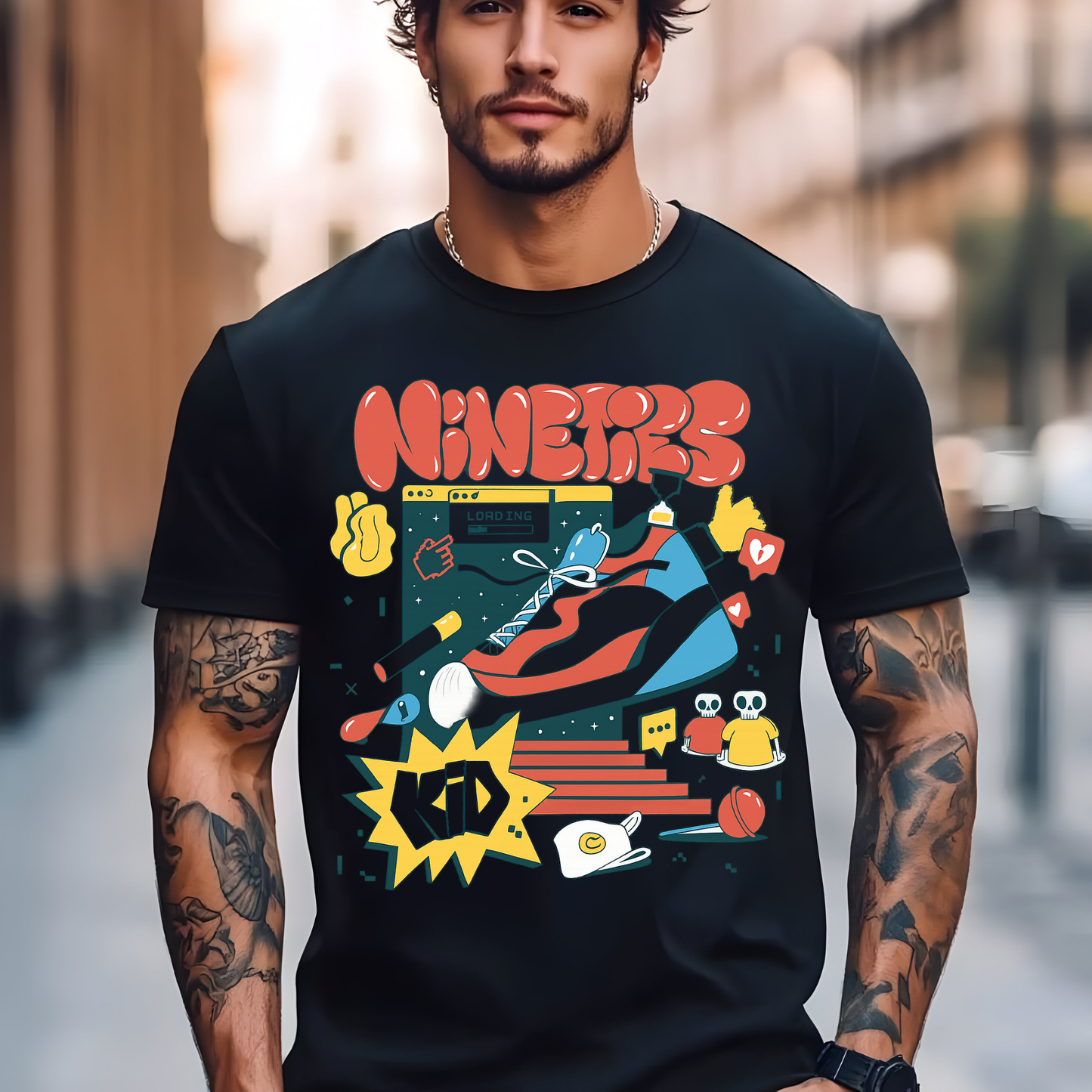 Nineties Kid Retro Graphic T-Shirt - Nostalgic 90s Tee