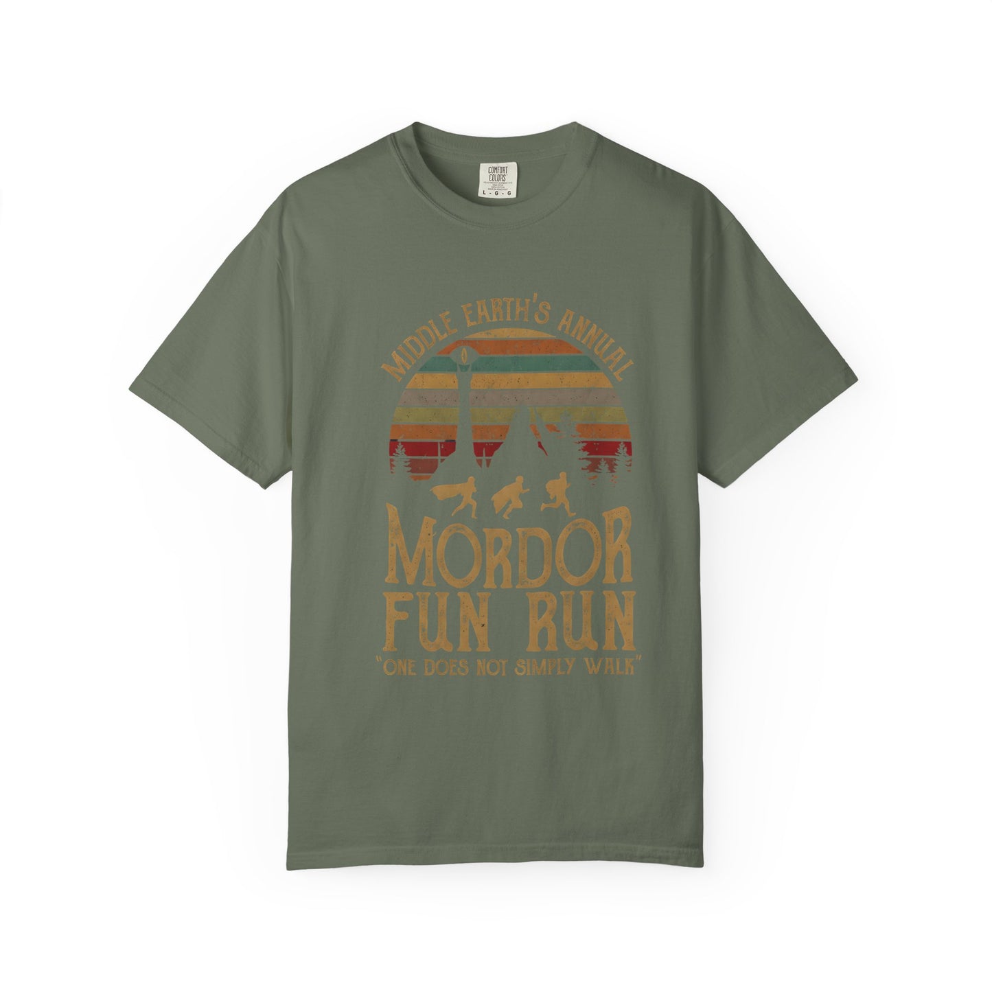 Mordor Fun Run Vintage T-Shirt - "One Does Not Simply Walk" Funny Fantasy Running Tee