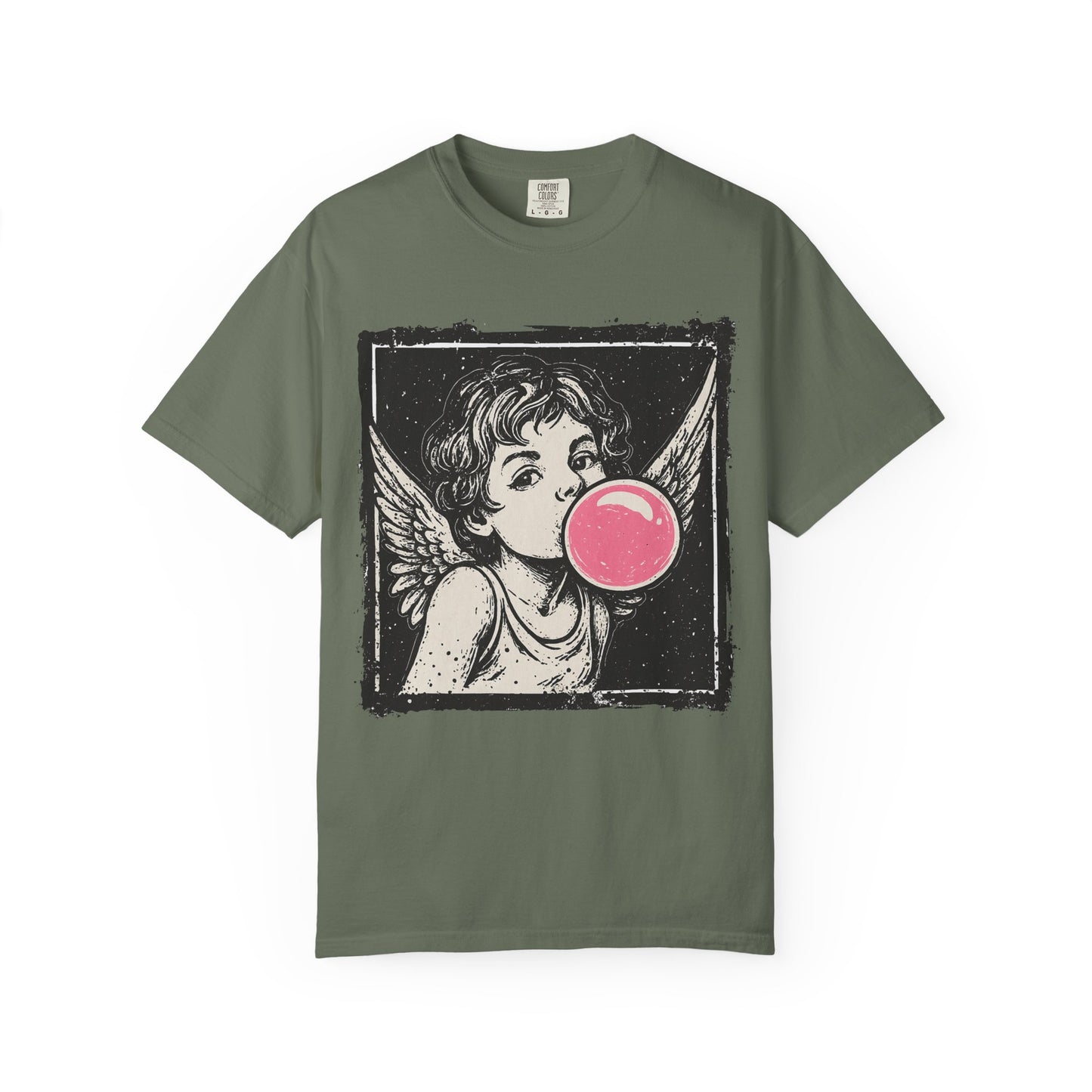 Retro 'Bubblegum Angel' Cherub T-Shirt | Grunge Coquette Aesthetic Tee | Comfort Colors® 1717