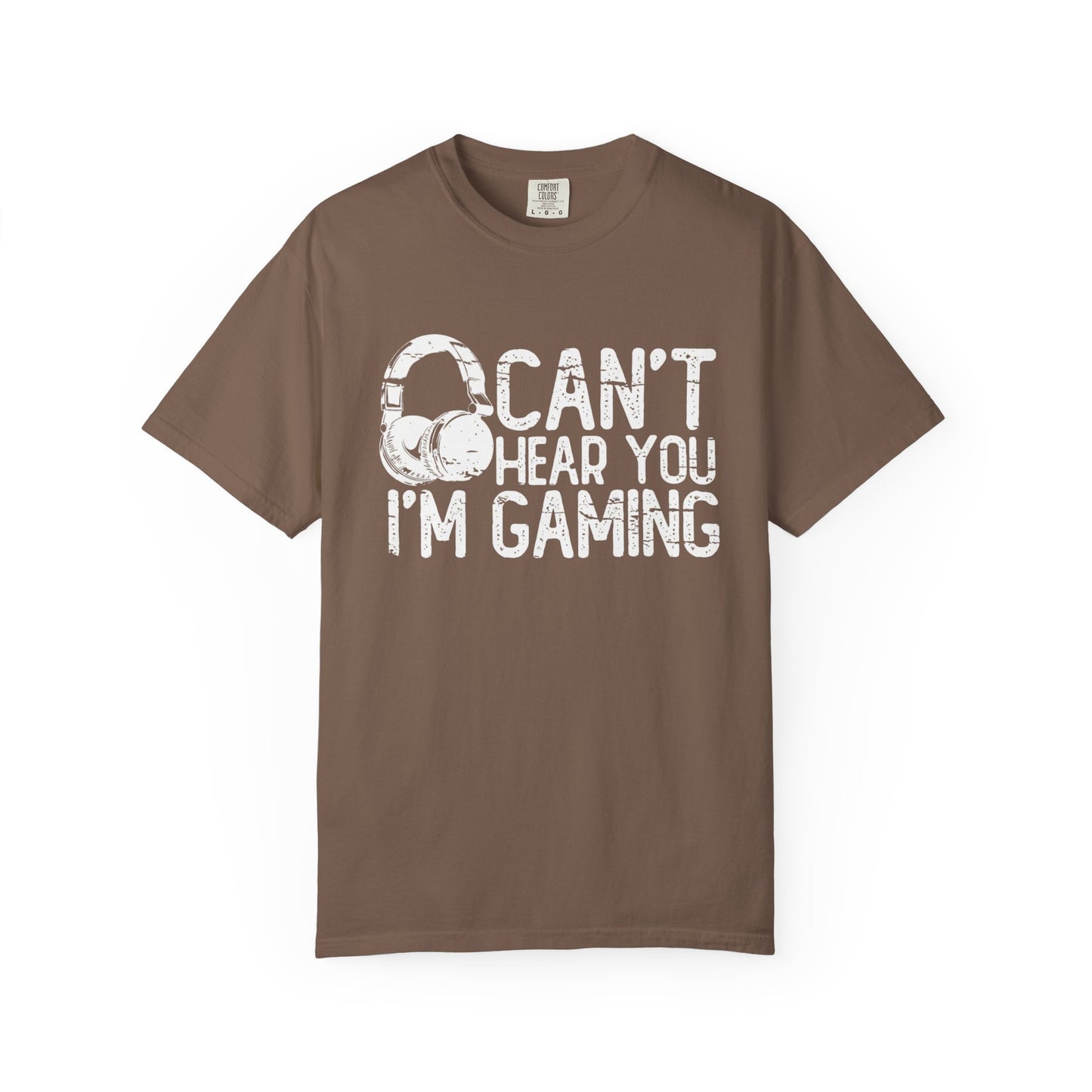 Can’t Hear You I’m Gaming T-Shirt – Gamer Headset Graphic | Comfort Colors 1717 Unisex Tee