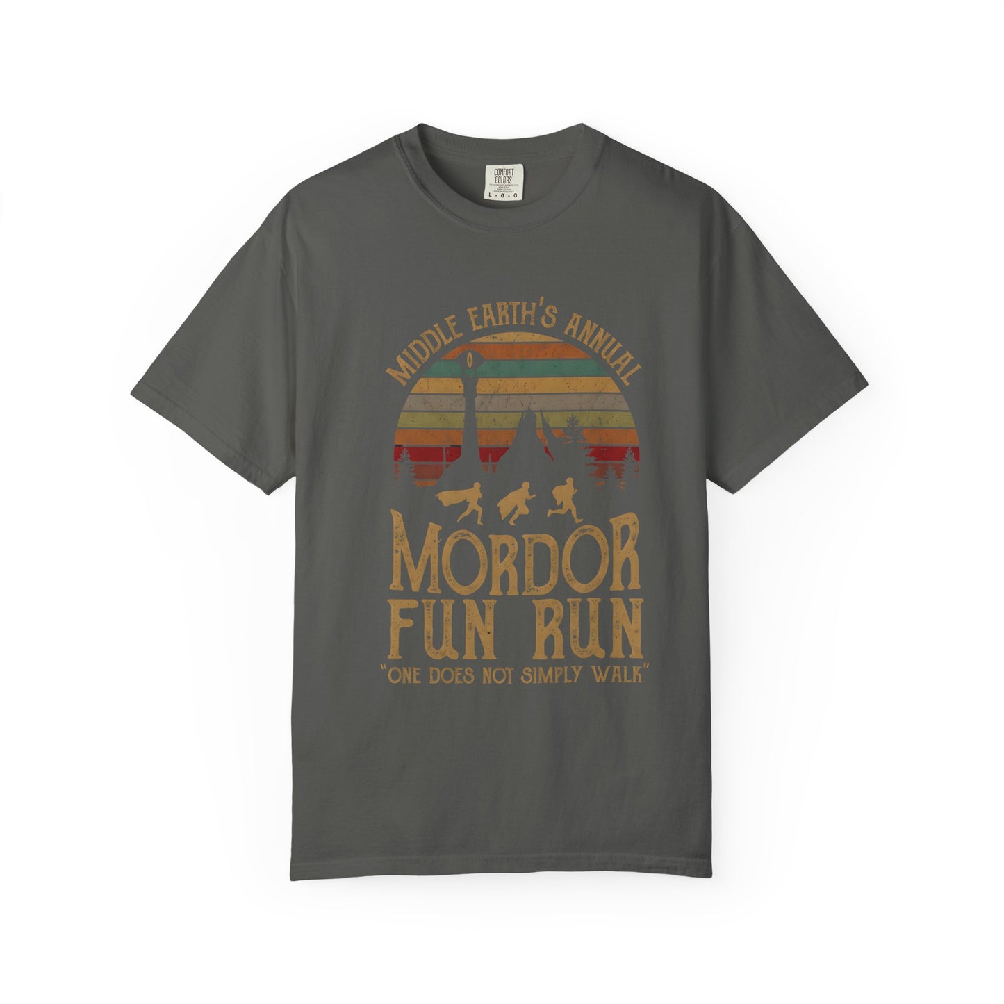 Mordor Fun Run Vintage T-Shirt - "One Does Not Simply Walk" Funny Fantasy Running Tee