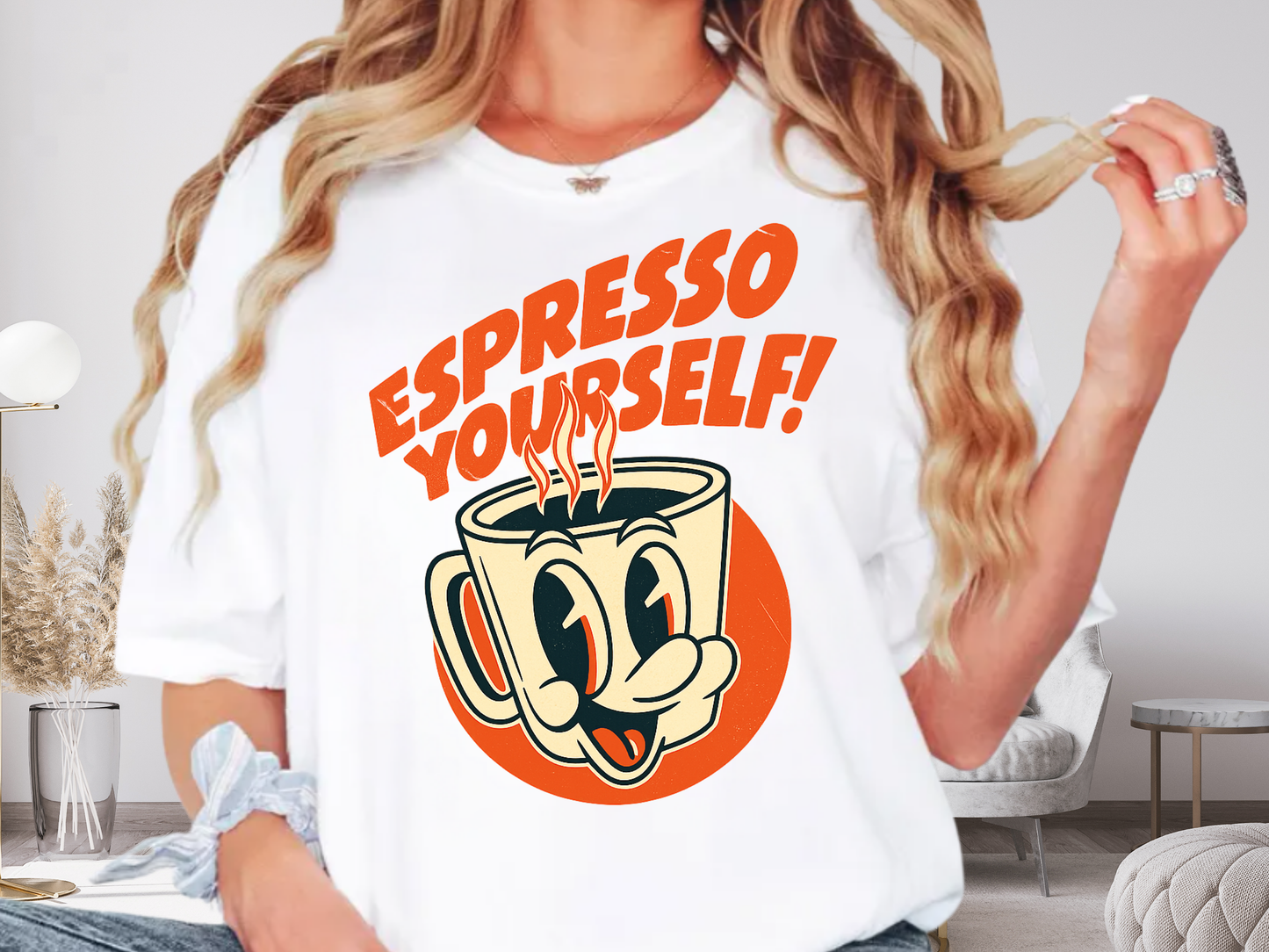 Espresso Yourself Retro Coffee T-Shirt - Funny Barista Tee
