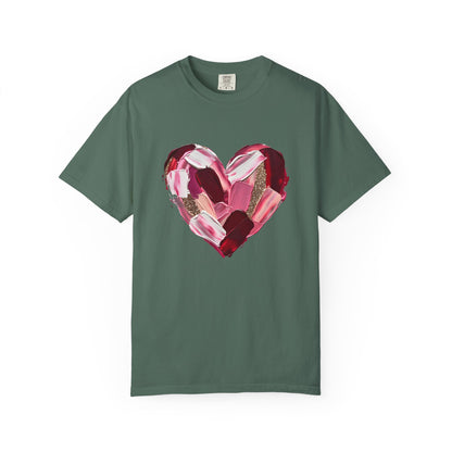 Comfort Colors® Abstract Painted Heart Valentine Graphic T-Shirt