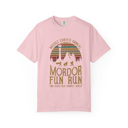 Mordor Fun Run Vintage T-Shirt - "One Does Not Simply Walk" Funny Fantasy Running Tee