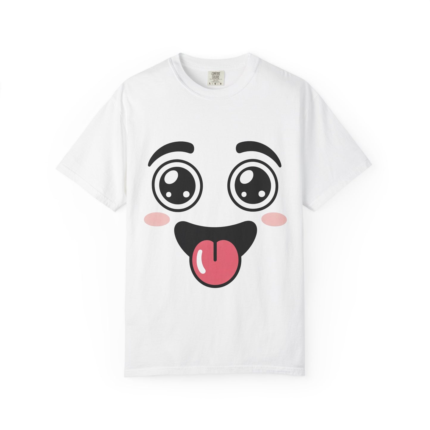 Funny Kawaii Anime Face T-Shirt | Cute Tongue Out Meme Tee | Comfort Colors® 1717