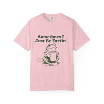 Funny 'Sometimes I Just Be Fartin' Frog T-Shirt | Relatable IBS Meme Tee | Comfort Colors® 1717