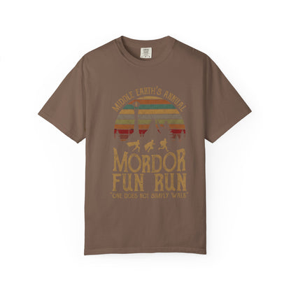 Mordor Fun Run Vintage T-Shirt - "One Does Not Simply Walk" Funny Fantasy Running Tee