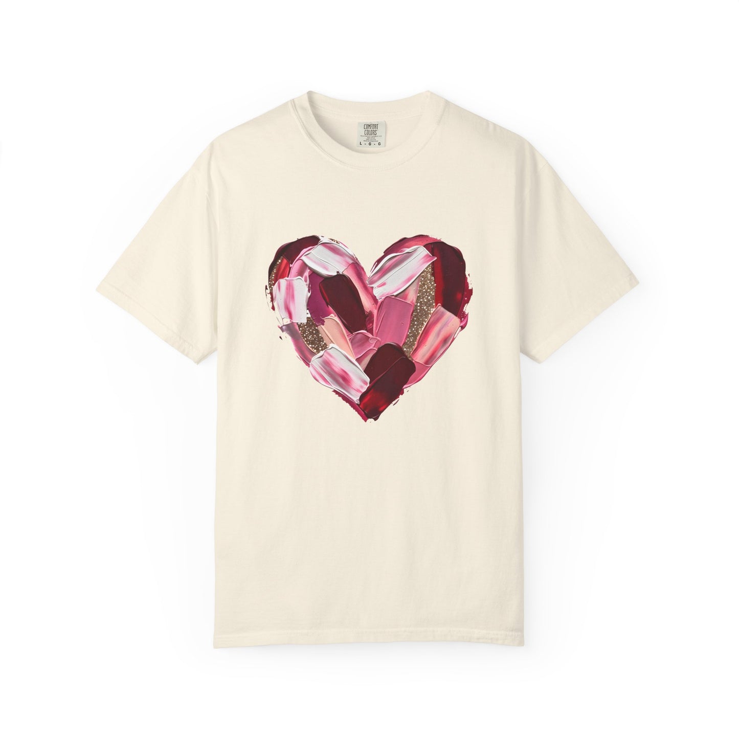 Comfort Colors® Abstract Painted Heart Valentine Graphic T-Shirt