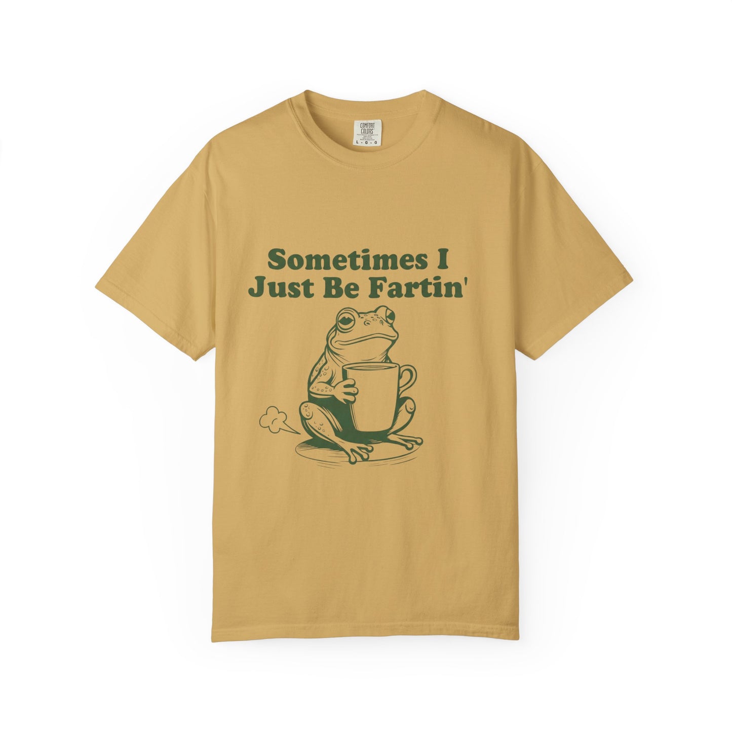 Funny 'Sometimes I Just Be Fartin' Frog T-Shirt | Relatable IBS Meme Tee | Comfort Colors® 1717