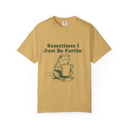 Funny 'Sometimes I Just Be Fartin' Frog T-Shirt | Relatable IBS Meme Tee | Comfort Colors® 1717