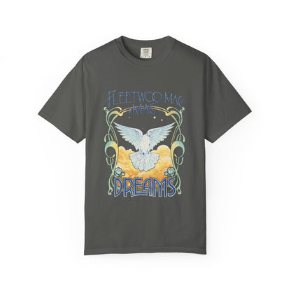 Fleetwood Mac Dreams T-Shirt | Art Nouveau White Dove Graphic Tee | Vintage 70s Classic Rock Band Merch