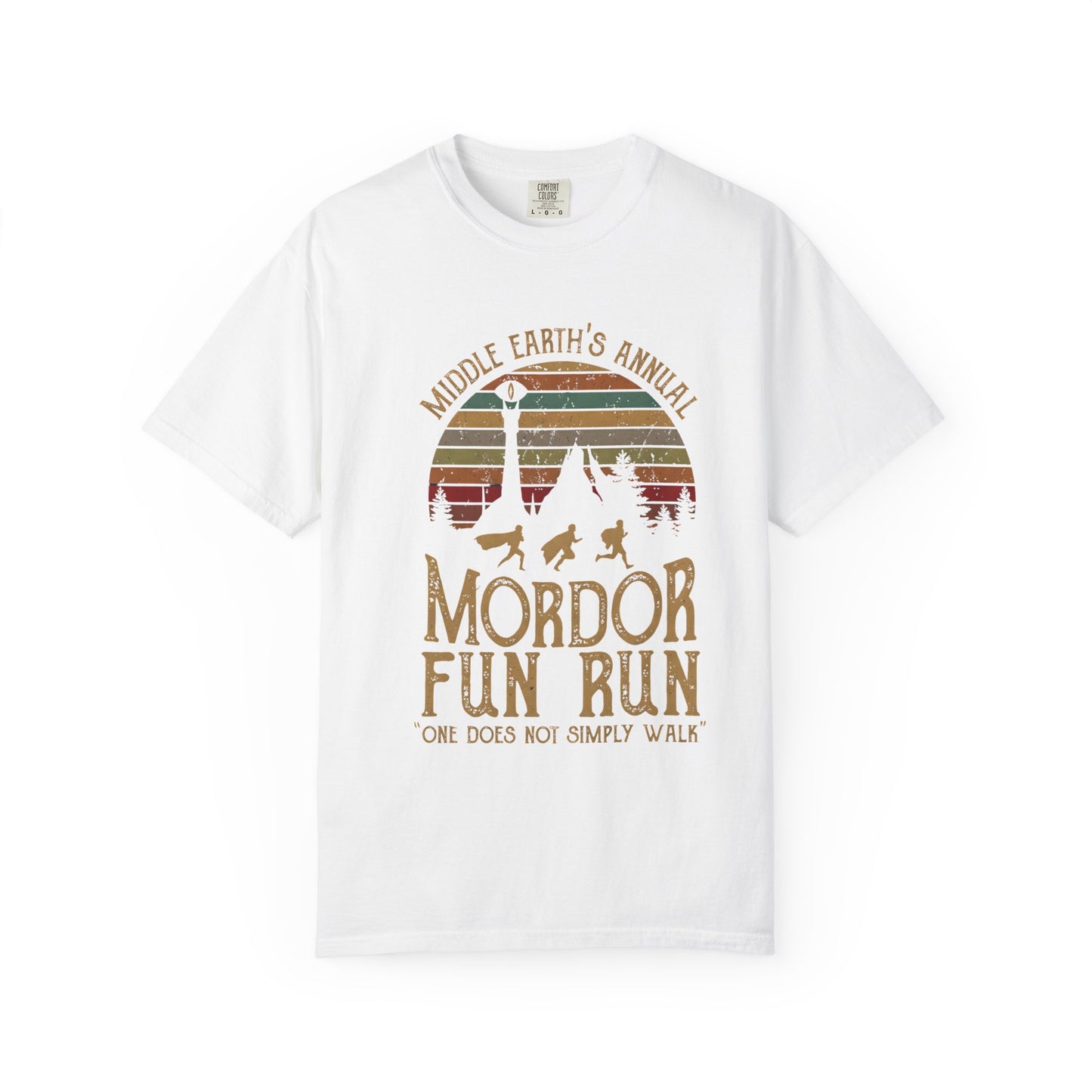 Mordor Fun Run Vintage T-Shirt - "One Does Not Simply Walk" Funny Fantasy Running Tee