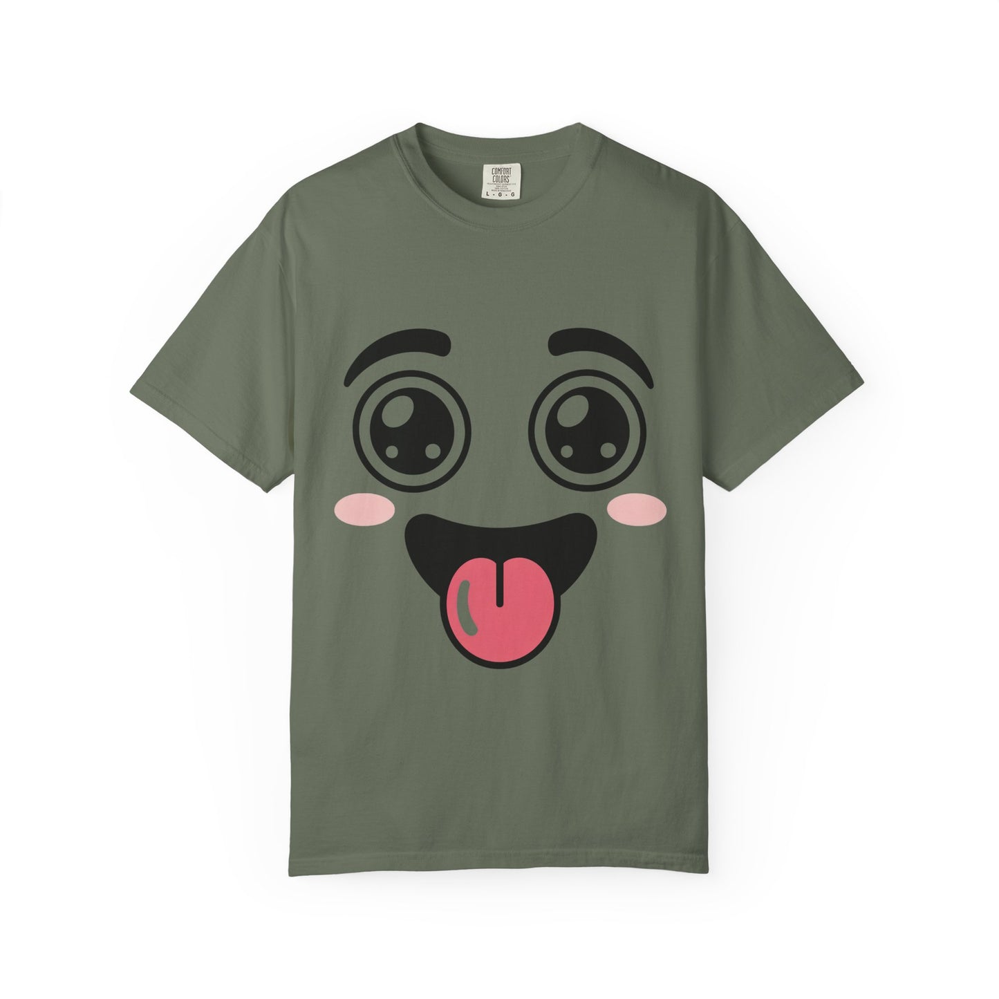Funny Kawaii Anime Face T-Shirt | Cute Tongue Out Meme Tee | Comfort Colors® 1717