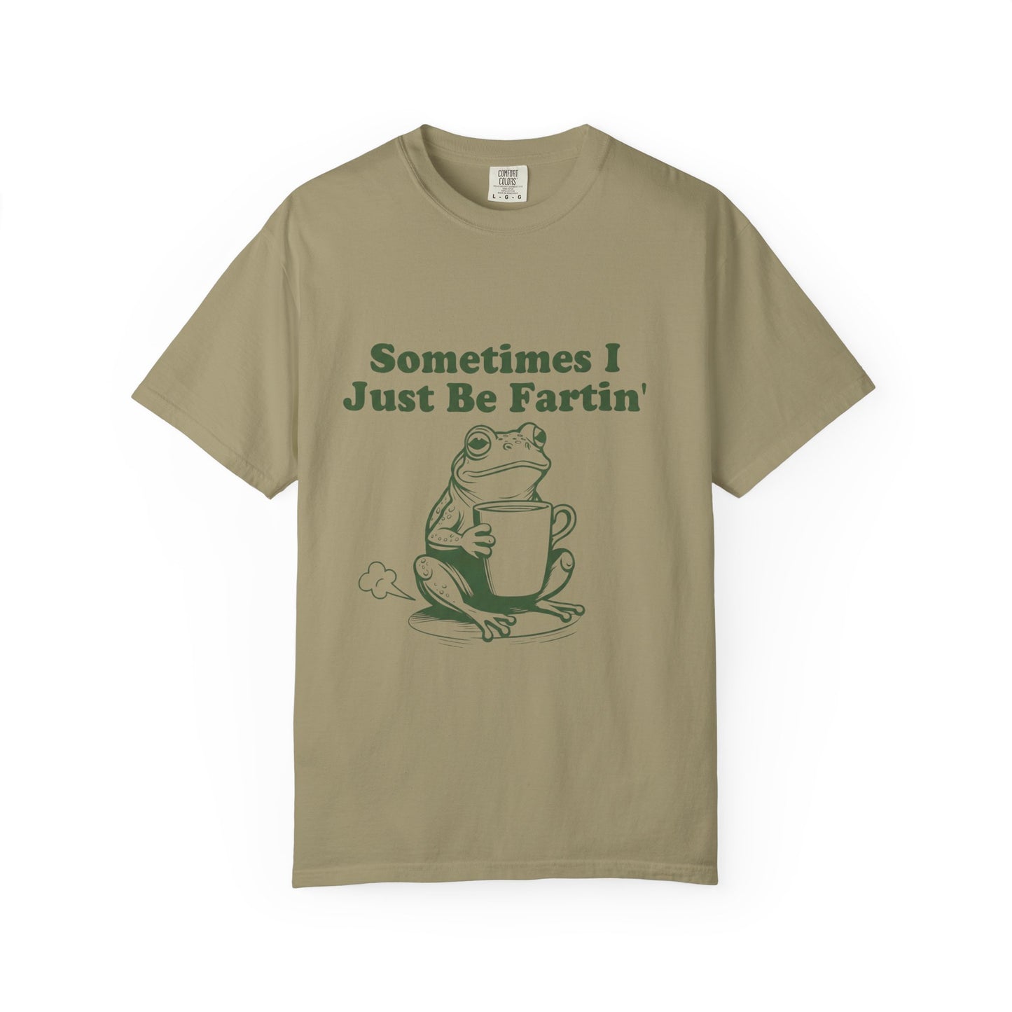 Funny 'Sometimes I Just Be Fartin' Frog T-Shirt | Relatable IBS Meme Tee | Comfort Colors® 1717