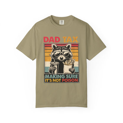 Dad Tax T-Shirt | Making Sure It's Not Poison Raccoon Tee | Funny Retro Father's Day Gift
