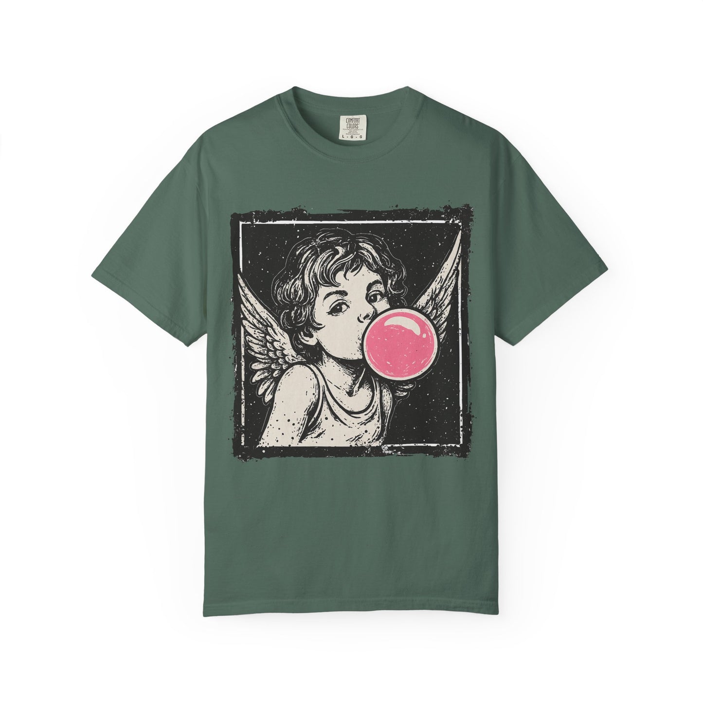 Retro 'Bubblegum Angel' Cherub T-Shirt | Grunge Coquette Aesthetic Tee | Comfort Colors® 1717