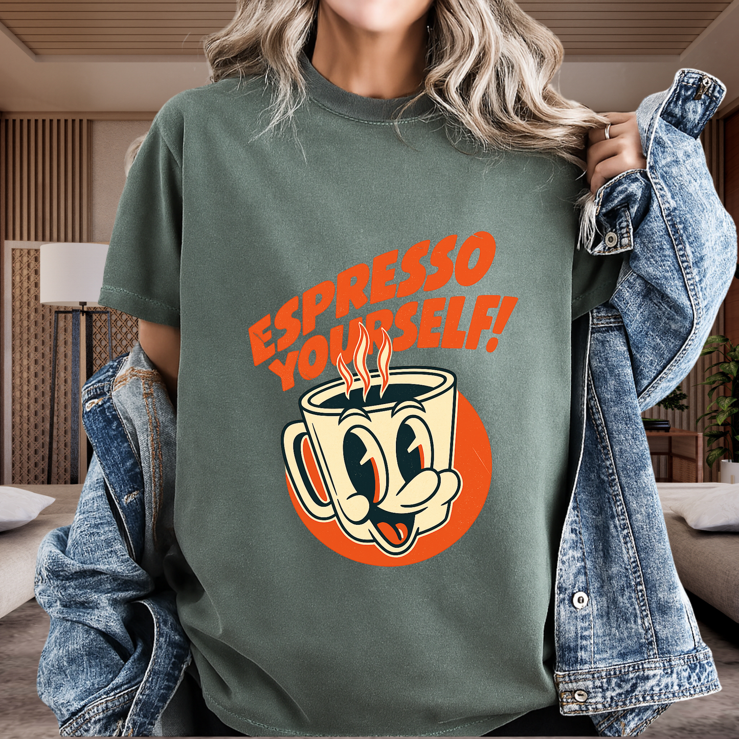 Espresso Yourself Retro Coffee T-Shirt - Funny Barista Tee