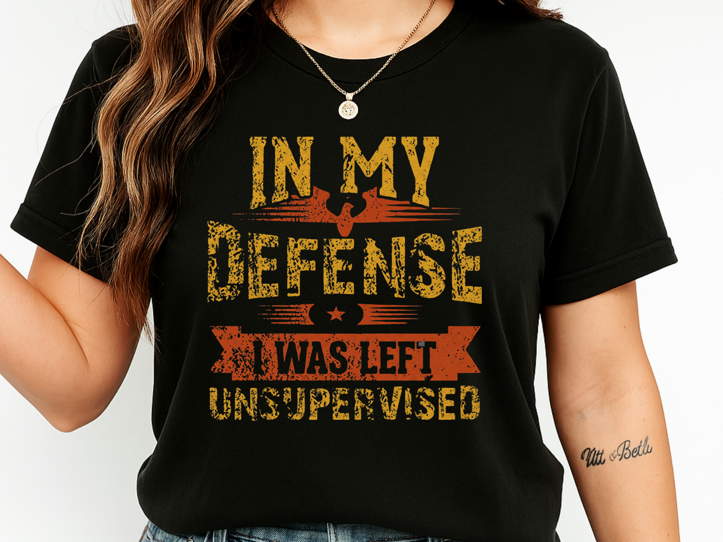 In My Defense I Was Left Unsupervised Shirt | Funny Sarcastic Adult Humor T-shirt | Comfort Colors® Tee
