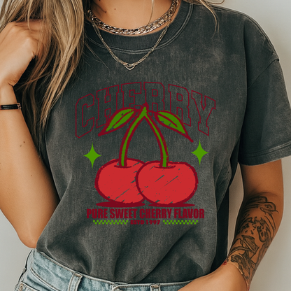 Cherry Retro T-Shirt Vintage Fruit Graphic Coquette Aesthetic Comfort Colors 1717 Tee