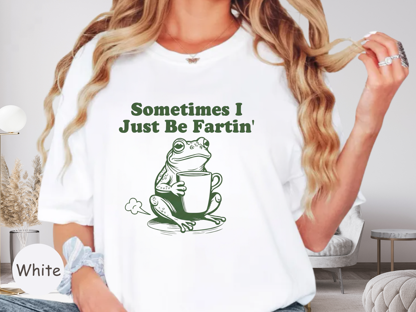 Funny 'Sometimes I Just Be Fartin' Frog T-Shirt | Relatable IBS Meme Tee | Comfort Colors® 1717