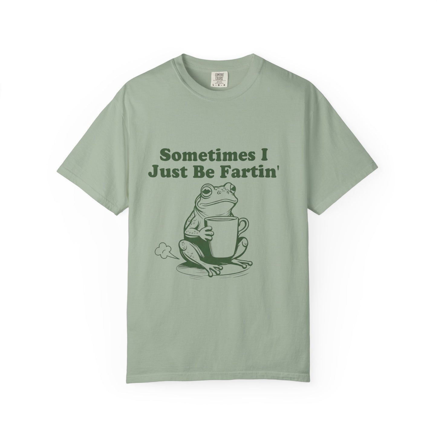 Funny 'Sometimes I Just Be Fartin' Frog T-Shirt | Relatable IBS Meme Tee | Comfort Colors® 1717