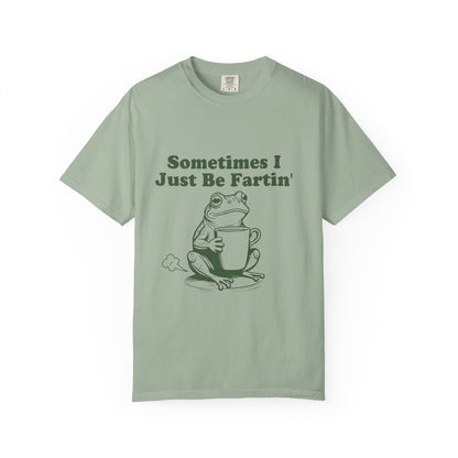 Funny 'Sometimes I Just Be Fartin' Frog T-Shirt | Relatable IBS Meme Tee | Comfort Colors® 1717